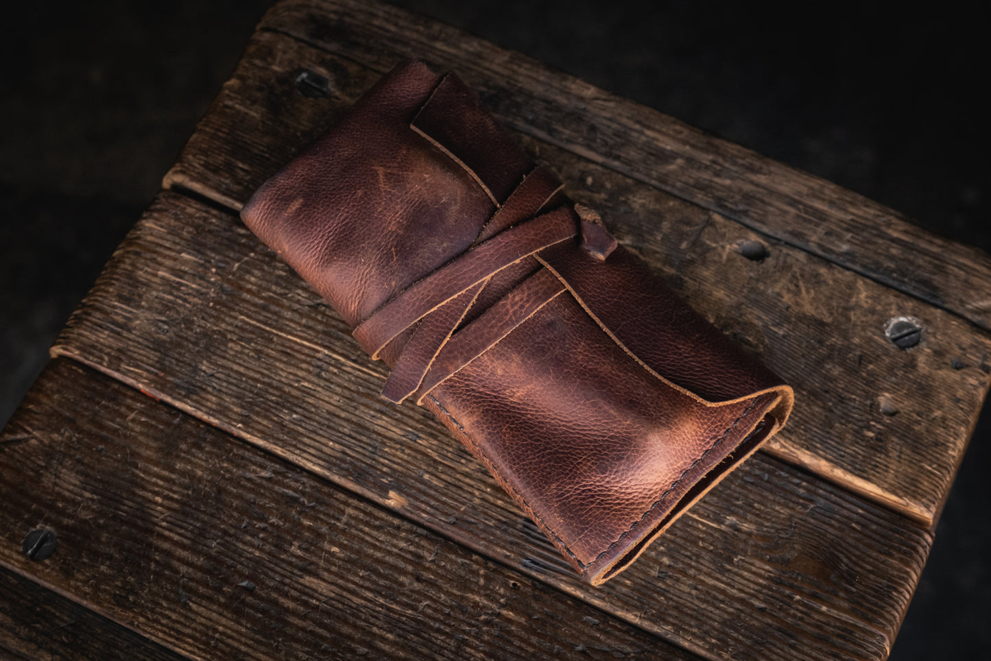 Rustic Leather Pipe Roll Handmade quality tobacco smoke pipe smoking art supply everyday carry utility durable rugged style
